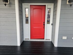 red door painted by superior colors in salisbury north carolina